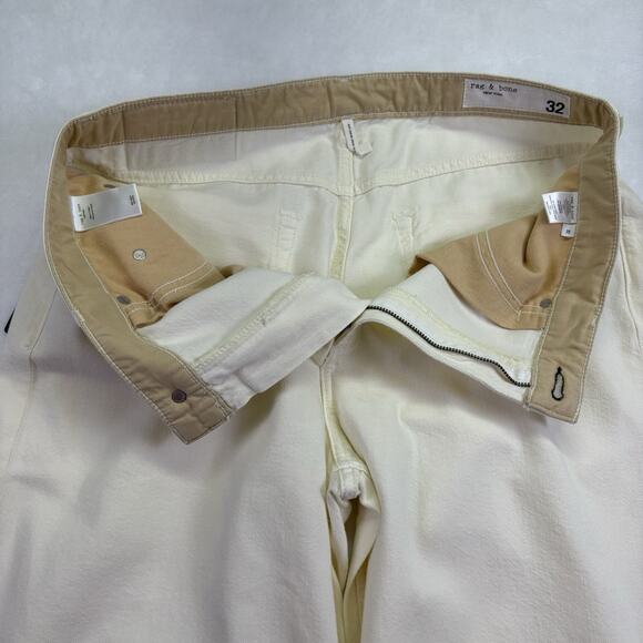 rag & bone Featherweight Logan Wide Leg Mid Rise Denim Jeans Ecru Size 32 - Picture 5 of 16